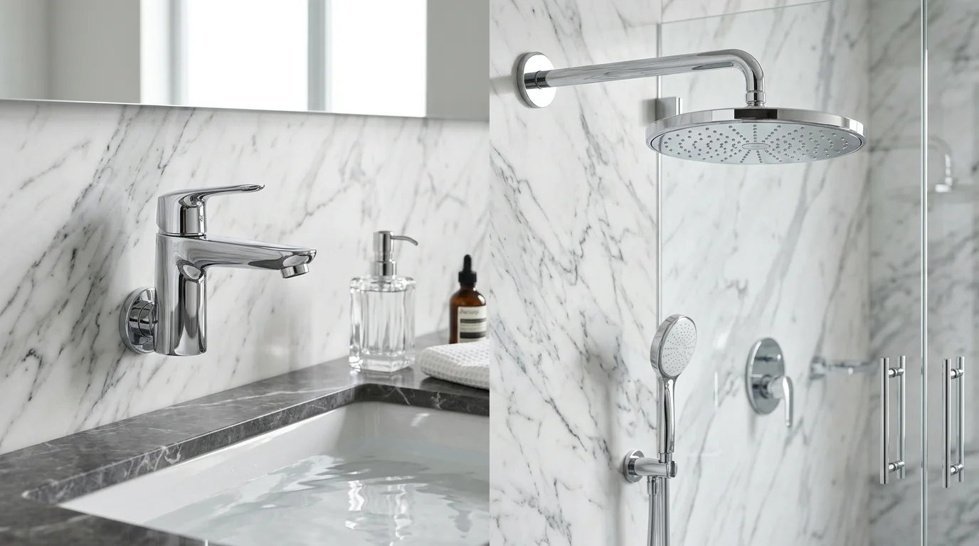 Grifería de lujo y ducha rain shower Ferregriferías FK